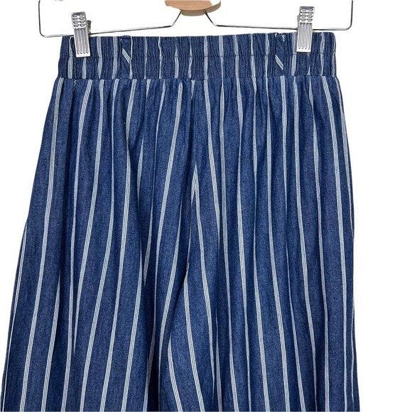 Final Touch Wide Leg Blue Striped Palazzo Pants Size Small - Picture 10 of 14